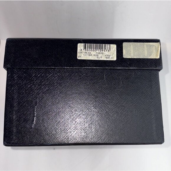 Vintage Prada Heels Gold Slingback Size EUR 37 US 7 with Box & Shoe Bags - Picture 15 of 16